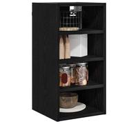 vidaXL Mueble Colgante con Estante Riga Roble Negro 30 x 29,5 x 60 cm, Amplio Almacenamiento, Armario de Cocina Resistente, organizadores Modernos para optimizar el Espacio