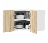 vidaXL Mueble Colgante con Estante Riga Roble Sonoma y 57 x 57 x 40 cm, Amplio Almacenamiento, Armario de Cocina Resistente, organizadores Modernos para optimizar el Espacio