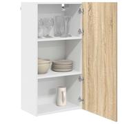 vidaXL Mueble Colgante con Puerta Riga Roble Sonoma y 50 x 31 x 100 cm, Amplio Almacenamiento, Armario de Cocina Resistente, organizadores Modernos para optimizar el Espacio
