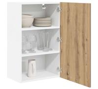 vidaXL Mueble Colgante con Puerta Roble Artesano y 50 x 31 x 80 cm, Armario de Cocina Moderno, diseño Rectangular, Gran Espacio, Materiales Resistentes, Estilo contemporáneo, soluciones de hogar