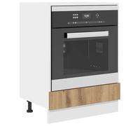 vidaXL Gabinete de horno Roble artesanal 60 x 46 x 81,5 cm – Madera industrial, amplio espacio