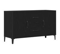 vidaXL Mueble de Almacenamiento Moderno de Roble Negro con 2 Cajones y Estantes para Comedor Sala de Estar Interior Diseño Elegante Buffet Amplio