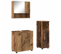 vidaXL Mueble de Almacenamiento para el Baño Montado en la Pared, Muebles Modernos con Espejo, Ahorra Espacio y Decora tu Baño al Estilo Contemporáneo