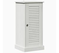 vidaXL Mueble de baño Blanco Envejecido, Hecho de MDF y Pino Macizo. Es de tamaño Mediano y Tiene Mucho Espacio de Almacenamiento. Incluye pomo y Asas, con un Estilo rústico. Se Limpia fácil con un p