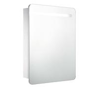 vidaXL Armario de baño con espejo y LED Estilo moderno Funcional 60x11x80 cm