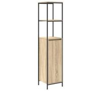 vidaXL Mueble de baño con estantes Roble Sonoma 36x35x165 cm, gabinete de Almacenamiento de baño, Mueble de baño, Mueble de Piso de baño