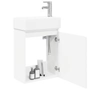 VidaXL - Mueble de baño con grifo (45,5 x 22,5 x 84 cm), color blanco