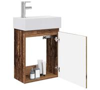 VidaXL - Mueble de baño con grifo de madera antigua,