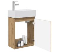 VidaXL - Mueble de baño con grifo de roble artesanal,