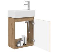 vidaXL Mueble de baño con grifo de roble Artisan