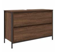 vidaXL Mueble de baño con Lavabo y cajones Roble marrón 90x34,5x60 cm, Mueble de Lavabo, Mueble de almacenaje, Mueble de baño, Mueble de baño