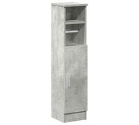 vidaXL Mueble de baño con portarrollos Gris hormigón 20,5x22x90 cm