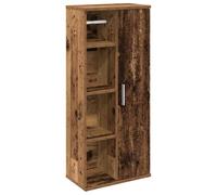 vidaXL Mueble de baño con portarrollos Madera Envejecida 39x22x90 cm