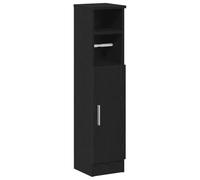 vidaXL Mueble de baño con portarrollos Negro 20,5x22x90 cm, Armario de Almacenamiento de baño, Armario de Cuarto de baño, Mueble de Suelo de baño