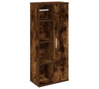 vidaXL Mueble de baño con portarrollos Roble Ahumado 39x22x90 cm, Armario de Almacenamiento de baño, Armario de Cuarto de baño, Mueble de Suelo de baño