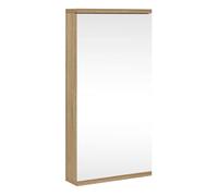 Vidaxl mueble de baño de esquina con espejo roble 30x24x60 cm