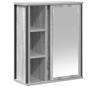 vidaXL Mueble de baño de Pared con Espejo Gris Sonoma 50x21x60 cm, gabinete Colgante para baño, gabinete de Pared para baño, gabinete de Pared para baño montado en la Pared