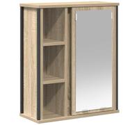 vidaXL Mueble de baño de Pared con Espejo Roble Sonoma 50x21x60 cm, gabinete Colgante para baño, gabinete de Pared para baño, gabinete de Pared para baño montado en la Pared