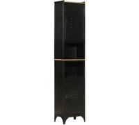 vidaxl Mueble de baño hierro y madera maciza de mango 40x27x180 cm