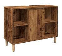 vidaXL Mueble de baño Madera de ingeniería Envejecida 80x33x60 cm, Mueble de baño, Muebles de baño, Mueble Cuarto de Aseo, Armario almacenaje baño