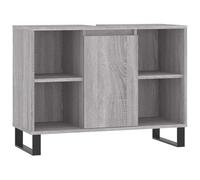 vidaXL Mueble de Baño Madera de Ingeniería Gris Sonoma 80x33x60 cm, Armario de Baño con Almacenaje, Mueble para Baño