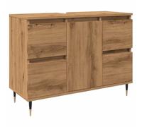 vidaXL Mueble de baño Madera de ingeniería Roble Artisan 80x33x60 cm