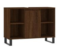 vidaXL Mueble de baño Madera de ingeniería Roble marrón 80x33x60 cm