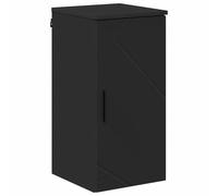 vidaXL Mueble de baño moderno de madera de ingeniería, 30 x 31,5 x 61 cm, montaje en pared, fácil de montar, con tiradores de barra y puertas con bisagras, resistente