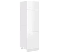 vidaXL Mueble de Cocina Armario Mobiliario Duradero Mesa de Trabajo Almacenamiento Cuencos Platos Ollas Alacena Madera Contrachapada Blanco Brillante