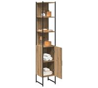 vidaXL Mueble de baño Roble Artisan – Moderno compacto, estante rectangular – 33 x 33 x 185,5 cm