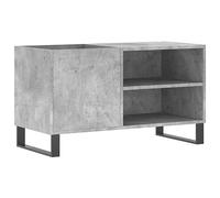 vidaXL Mueble de Discos Madera de ingeniería Gris hormigón 85x38x48 cm