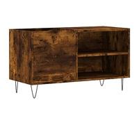 vidaXL Mueble de Discos Madera de ingeniería Roble Ahumado 85x38x48 cm