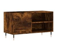 vidaXL Mueble de Discos Madera de ingeniería Roble Ahumado 85x38x48 cm