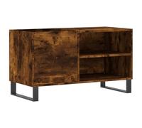 vidaXL Mueble de Discos Madera de ingeniería Roble Ahumado 85x38x48 cm