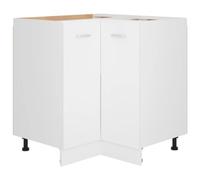 vidaXL Mueble de Esquina Lyon, 75,5x75,5x81,5 cm, Madera de ingeniería, Blanco, Almacenamiento baño & Cocina, Gabinete bajo Fregadero, Montable en Pared, Organizador hogar