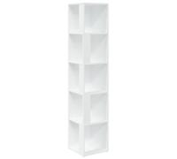 vidaXL Armario de esquina Estantería librería Madera contrachapada blanco 33x33x164,5 cm