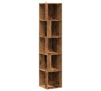 vidaXL Mueble de Esquina Madera de ingeniería Envejecida 33x33x165 cm