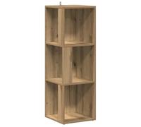 vidaXL Mueble de Esquina Madera ingeniería Roble Artisan 33x33x100 cm, Mueble esquinero, estantería de Esquina, estantería rincón, Armario de Esquina