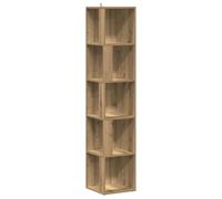 vidaXL Mueble de Esquina Madera ingeniería Roble Artisan 33x33x165 cm, Mueble esquinero, estantería de Esquina, estantería rincón, Armario de Esquina