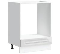 vidaXL Mueble de Horno Kalmar Alto Brillo Blanco Madera reconstituida, Unidad de Horno, gabinete de Horno de Cocina, Unidad Base de Horno