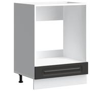 vidaXL Mueble de Horno Kalmar Negra Madera reconstituida