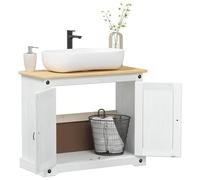 vidaXL Mueble de Lavabo 73 x 33 x 60 cm Madera de Pino Macizo, Baño, Rectangular, rústico, Durable, veta de Madera, Amplio Almacenamiento, Ideal para hogares Modernos, Estiloso, Funcional, práctico