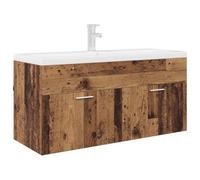 vidaXL Mueble de Lavabo con Puerta Madera Vieja 38,5 x 100 x 46 cm, Mueble de baño Moderno, Rectangular, Resistente, colgado en la Pared, diseño Minimalista, solución eficiente