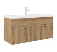 vidaXL Mueble de Lavabo con Puerta Roble Artesanal 38,5 x 100 x 46 cm, Mueble de baño Moderno, Rectangular, Resistente, colgado en la Pared, diseño Minimalista, solución eficiente