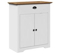 vidaXL Mueble de lavabo BODO blanco y marrón 70x35x80 cm