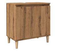 vidaXL Mueble de Lavabo Madera de ingeniería Roble Artisan 58x33x60 cm, Mueble de Lavabo de baño, tocador de baño, Mueble de baño
