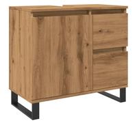 vidaXL Mueble de Lavabo Madera de ingeniería Roble Artisan 65x33x60 cm, Armario de Lavabo de baño, Mueble lavamanos baño, Mueble bajo Lavabo
