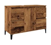 Vidaxl mueble de lavabo madera ingeniería envejecida 80x33x60 cm