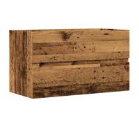 vidaXL Mueble de lavabo Armario de baño madera de ingeniería envejecida 90x38,5x45 cm