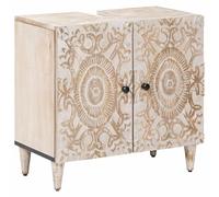 vidaXL Mueble de Lavabo para baño con Almacenamiento 62 x 33 x 58 cm, Baño, Rectangular, Moderno, Diseños para Espacios Elegantes y Uso Eficiente del Área en Hogares y Oficinas Contemporáneas